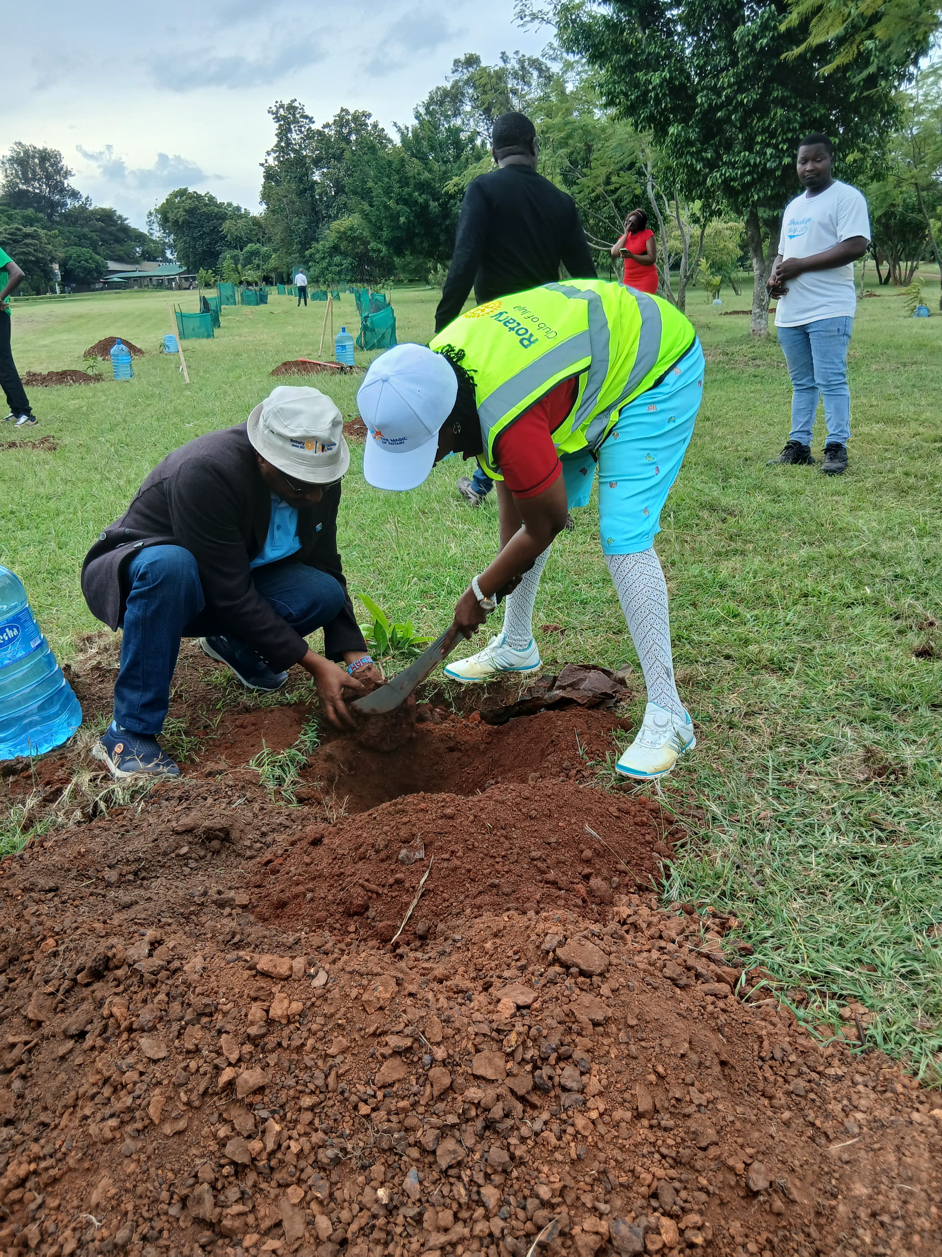 Tree planting at Ruiru Sports Club - Completed work